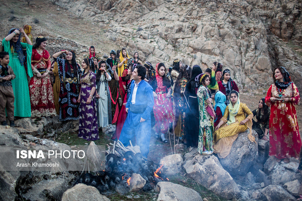 احتفال عيد النوروز في قرية بالنكان - محافظة كردستان الايرانية (صور)