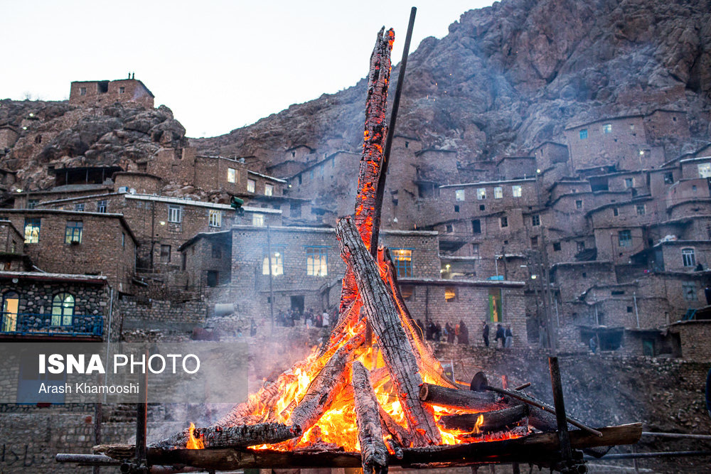 احتفال عيد النوروز في قرية بالنكان - محافظة كردستان الايرانية (صور)