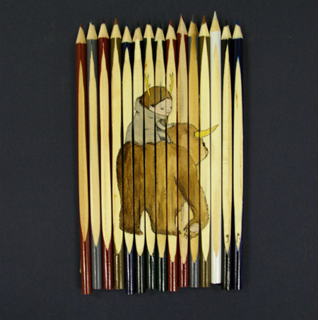 نقاشی با مداد رنگی روی مدادرنگی! (عکس) www.TAFRIHI.com