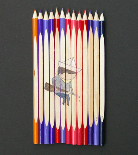 نقاشی با مداد رنگی روی مدادرنگی! (عکس) www.TAFRIHI.com