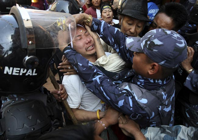 تظاهرات كنندگان نپالي