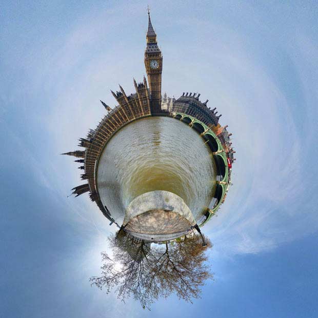 مكان های مشهور شهر لندن روی مدار 360 درجه