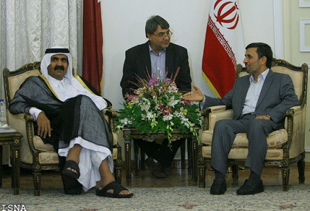 امیر قطر و احمدی نژاد