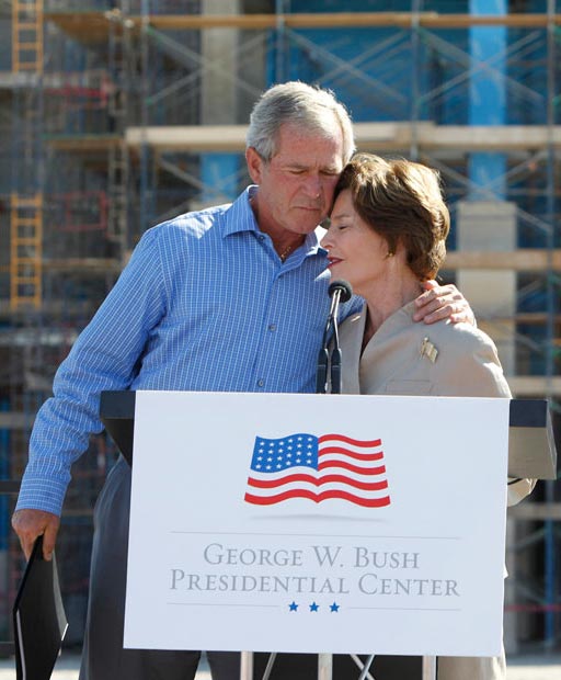 جورج بوش و همسرش