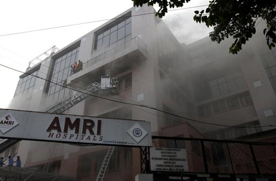 آتش سوزی در بیمارستان هندی