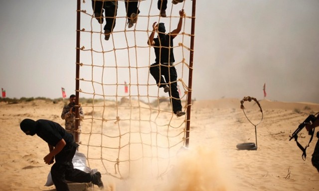 تمرین نظامیان حماس در غزه