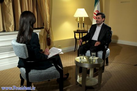 احمدی نژاد و خبرنگار خارجی