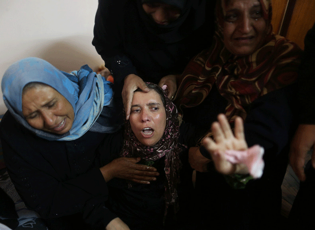 شیون یک خانواده در غزه