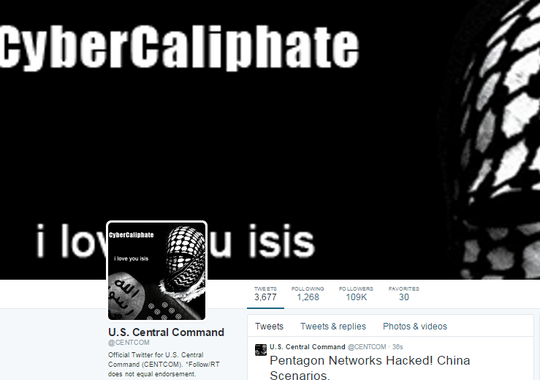 حساب توییتری فرماندهی مرکزی آمریکا هک شد