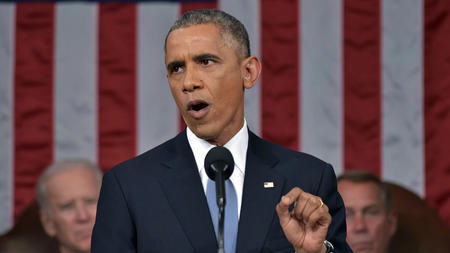 اوباما در نطق سالیانه: طرح تحریم ایران وتو می شود