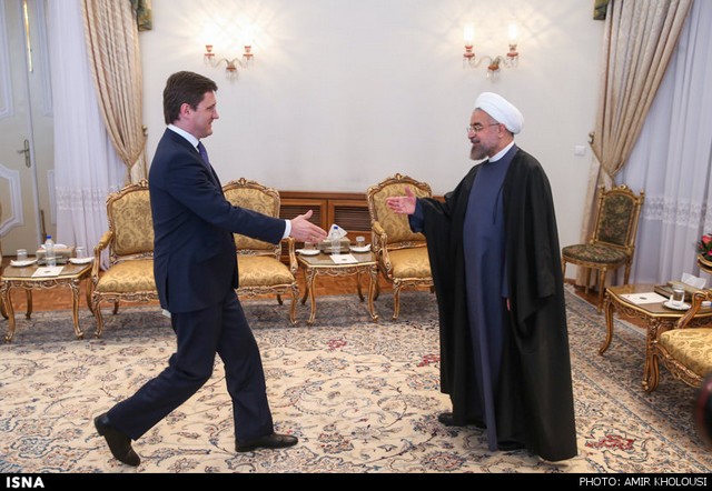 دیدار وزیر انرژی روسیه با روحانی (عکس)