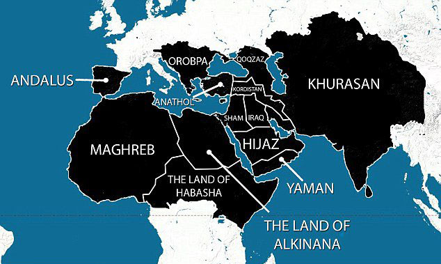نقشه کشور تروریست‌های داعش! (+عکس)