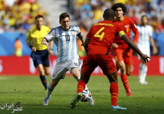 بازی آرژانتین و بلژیک (عکس)