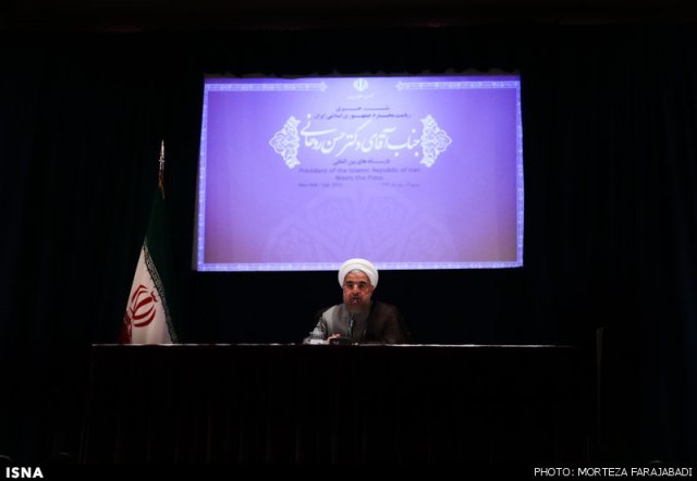 نشست خبری روحانی در نیویورک (عکس)