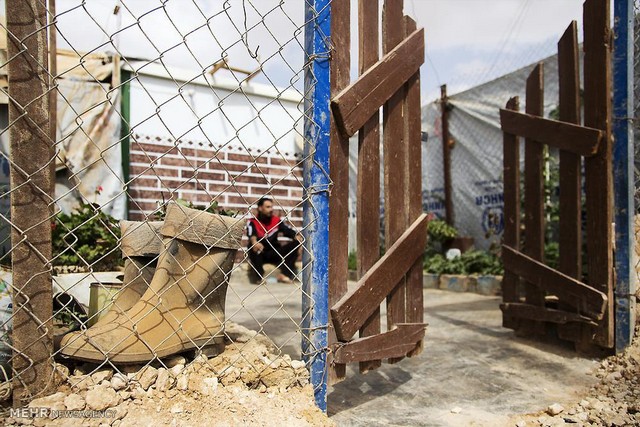 باغبانی سوری ها در اردوگاه آوارگان (عکس)