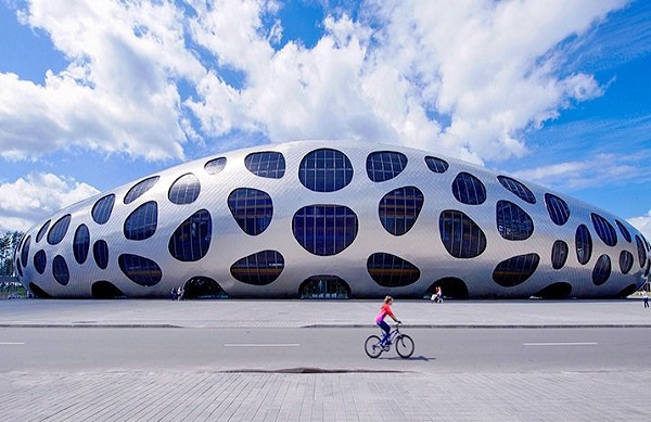 ساخت استادیوم فوتبال سلولی شکل در بلاروس+تصاویر