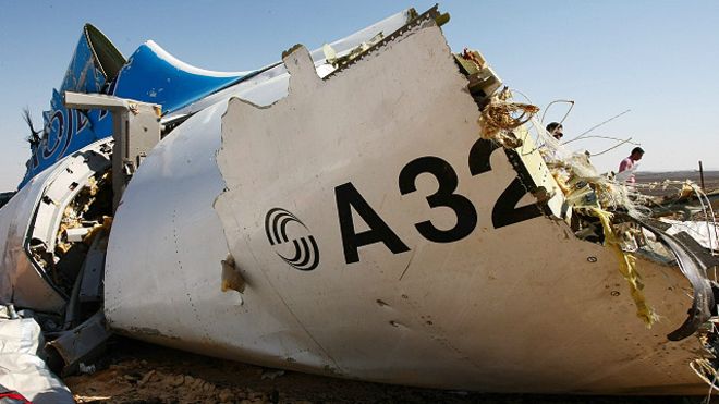 هواپیمای روسیه 'احتمالا هدف بمبگذاری بوده'