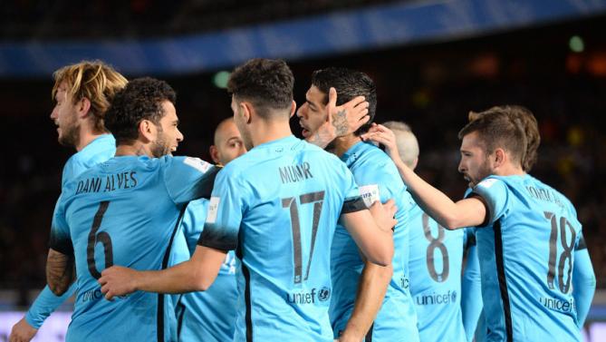 بارسا 3 - 0 گوانژو / صعود بارسلونا به فینال جام جهانی باشگاه ها(+عکس)
