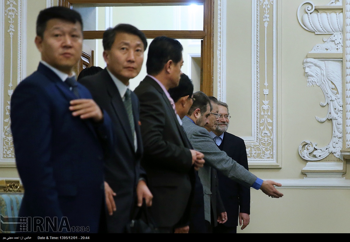 دیدار رئيس پارلمان کره شمالی با لاریجانی (+عکس)
