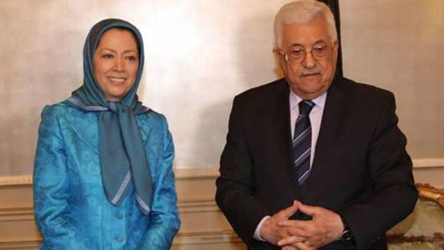 دیدار رئیس تشکیلات خودگردان فلسطین با مریم رجوی