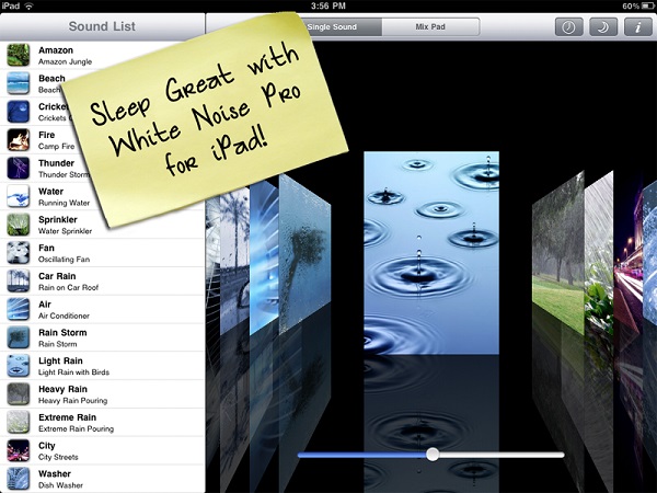 تجربه خوابی آرام با اپلیکیشن White Noise Pro