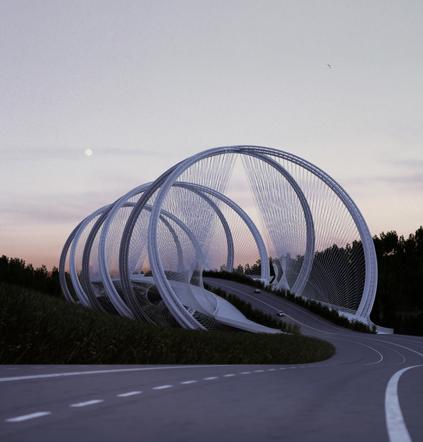 ساخت پل با الهام از حلقه‌های المپیک+تصاویر