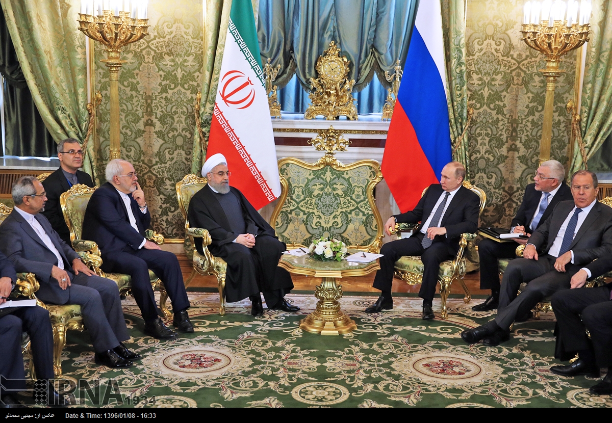 دیدار روسای جمهوری اسلامی ایران و روسیه (عکس)