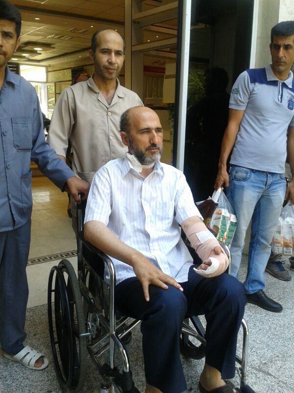 ترخیص روحانی مجروح حادثه مترو شهرری (+عکس)