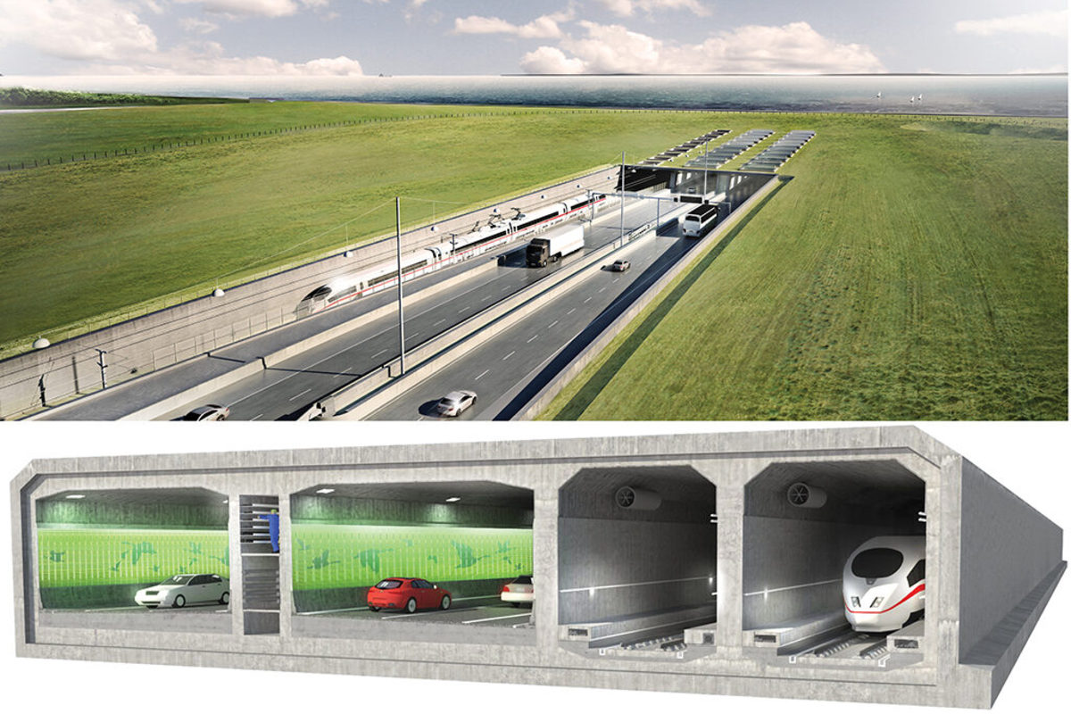 تونل فمرن بلت؛ طولانی ترین تونل ترکیبی جاده ای و ریلی زیرآبی جهان(+فیلم و عکس)