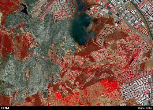 تصویری از آتش‌سوزی‌های شهر سان‌دیه‌گو در کالیفرنیا