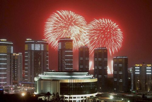 جشن آغاز سال 2015 - پیونگ یانگ پایتخت کره شمالی