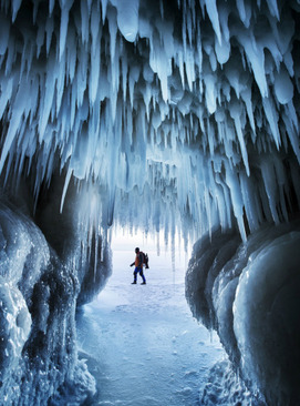 یک غار یخی در ویسکانسین آمریکا