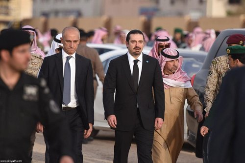 حضور سعد حریری نخست وزیر سابق لبنان در مراسم تشییع جنازه ملک عبدالله