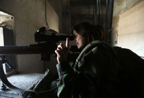 گردان زنان گارد ریاست جمهوری سوریه - منطقه جوبر در شرق دمشق
