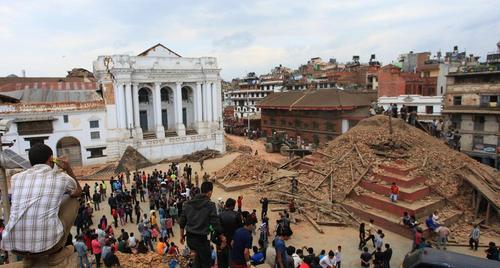 ویرانی های ناشی از زلزله روز شنبه در نپال