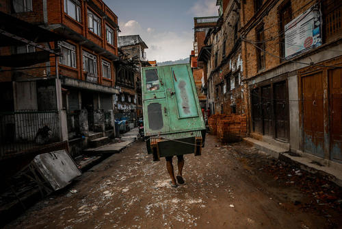 شهر سنخو در کشور زلزله زده نپال