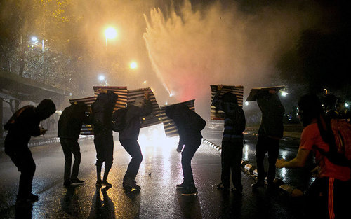 اعتراضات دانشجویی در شهر سانتیاگو شیلی