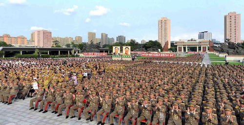مراسم رسمی شصت و دومین سالگرد پایان جنگ دو کره در شهر پیونگ یانگ