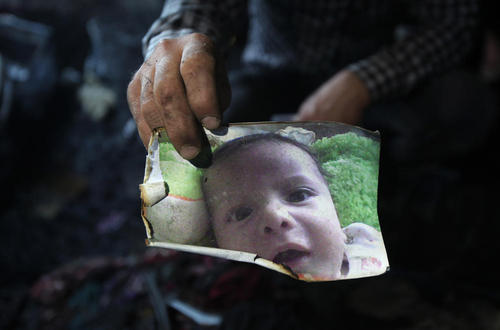 مراسم تشییع یک نوزاد 18 ماهه فلسطینی که در حمله تندروهای افراطی یهودی کشته شد- کرانه غربی