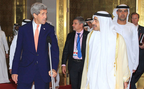 عبدالله بن زاید آل نهیان و جان کری وزیران خارجه امارات و آمریکا 