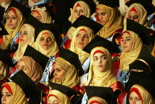 جشن فارغ التحصیلی دانشجویان دانشگاه الاقصی در خان یونس غزه