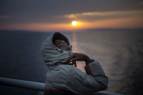 قایق حامل پناهجویان آسیایی در نزدیکی سواحل یونان
