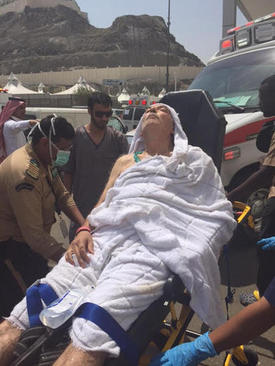 انتقال مصدومان حادثه منا در مکه به بیمارستان