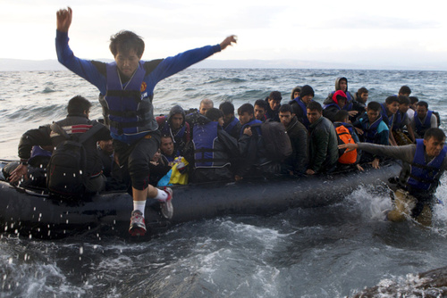ورود پناهجویان آسیایی به جزایر یونان