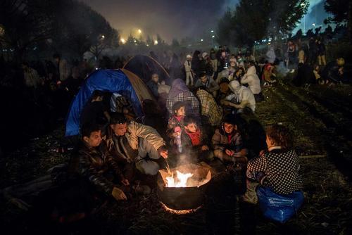 پناهجویان سوریه ای در مرز اسلونی و اتریش
