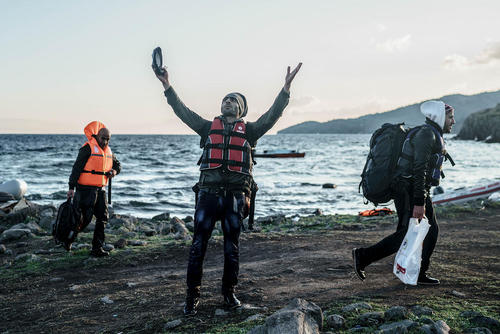 رسیدن پناهجویان خاورمیانه ای به جزیره لسبوس یونان