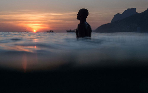 غروب خورشید در ساحل شهر ریودوژانیرو برزیل