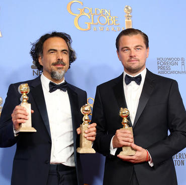 لئوناردو دی کاپریو در مراسم سالانه جوایز سینمایی گولدن گلوب در کالیفرنیا