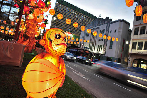 چراغانی و تزیین شهر سنگاپور به مناسبت فرا رسیدن سال نوی چینی