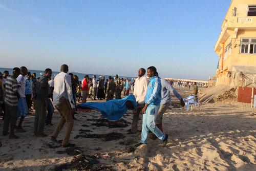 حمله تروریستی به یک رستوران ساحلی در شهر موگادیشو سومالی